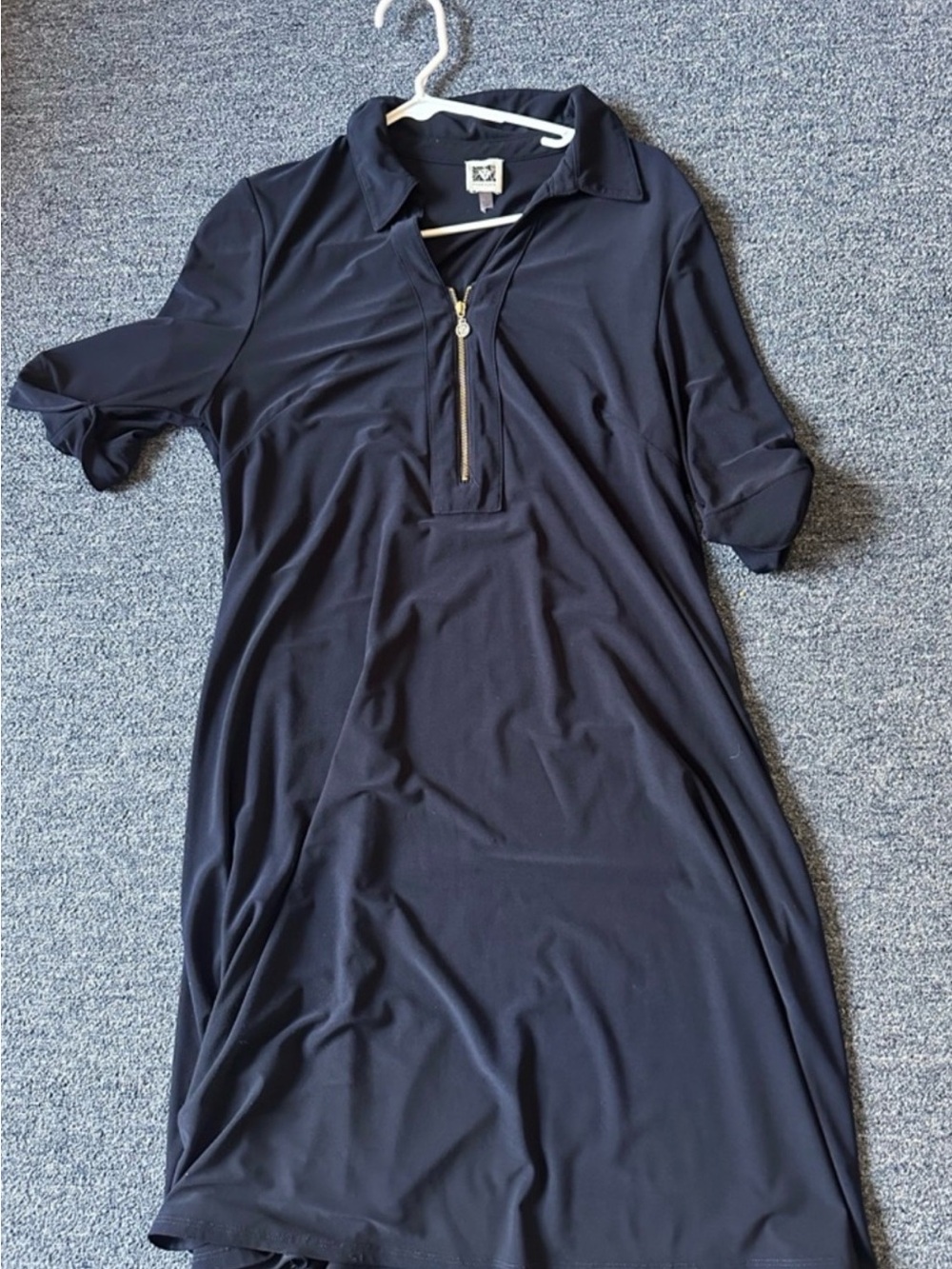 Anne Klein Dark Navy Blouse with Lion Tag